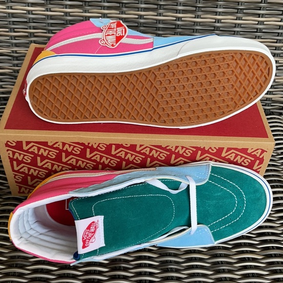 Vans SK8-Hi Suede/Canvas Multi/Brig MENS - Picture 4 of 16